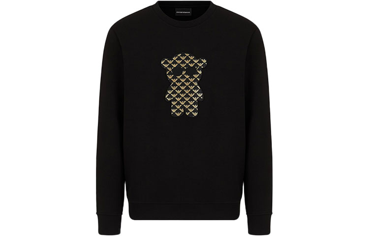 Emporio Armani Black Pullover Crewneck Sweatshirt 6K1MF8-1JHSZ-0999
