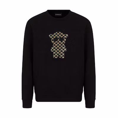 Emporio Armani Black Pullover Crewneck Sweatshirt 6K1MF8-1JHSZ-0999