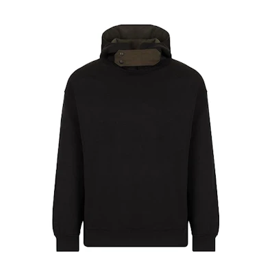 Emporio Armani Black Pullover Hoodie with Details for Men 6K1MC6-1JWGZ-10999