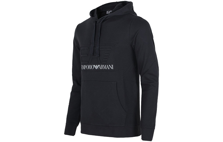 Emporio Armani Black Pullover Sweatshirt with Embossed Logo Design 3HPM31-PJ05Z-1200