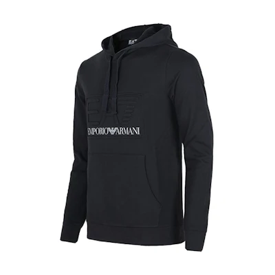 Emporio Armani Black Pullover Sweatshirt with Embossed Logo Design 3HPM31-PJ05Z-1200