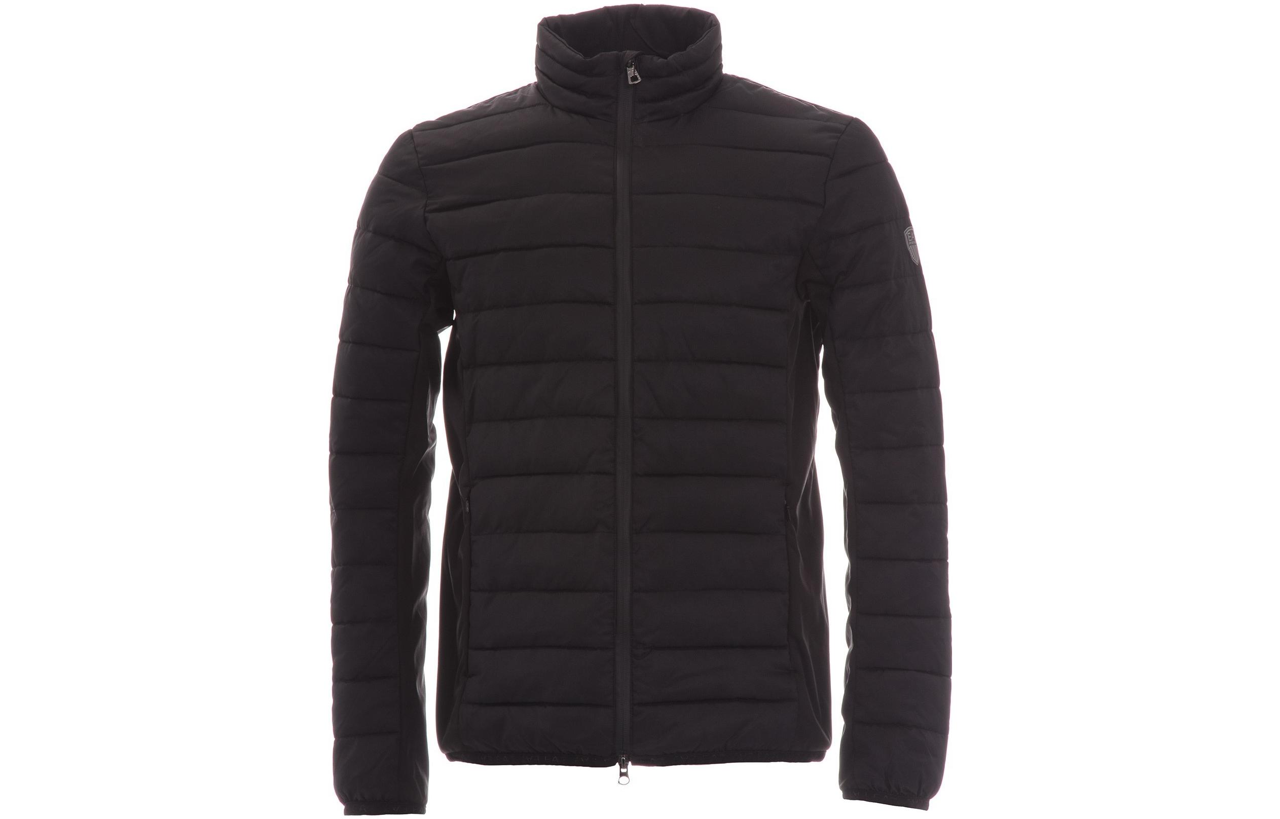 Emporio Armani Black Quilted Cotton Jacket With Stand Collar 6GPB45-PNT0Z-1200