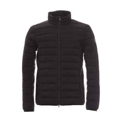 Emporio Armani Black Quilted Cotton Jacket With Stand Collar 6GPB45-PNT0Z-1200