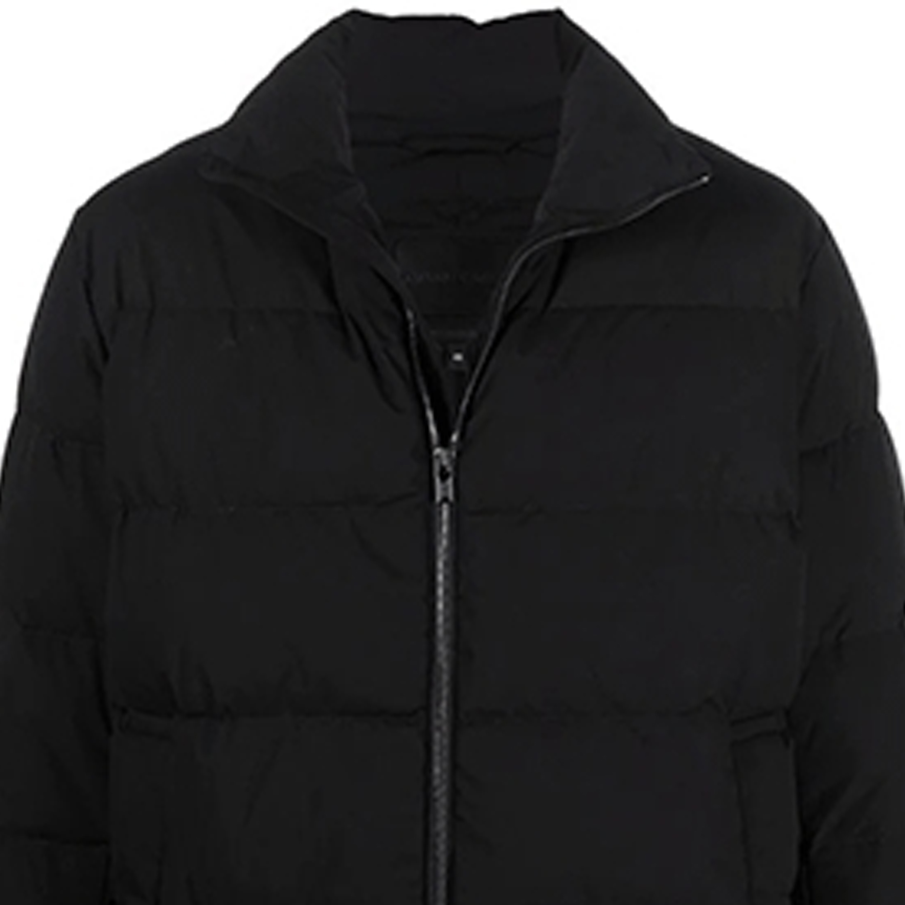 Details for Emporio Armani 黑色菱格拉鍊羽絨外套 中長款休閒大衣 8N1LA5-1NLRZ-0999