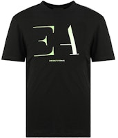 Emporio Armani Black Short Sleeve Tee with Creative Letter Print 3H1TA5-1J0AZ-0999 Emporio Armani Black Short Sleeve Tee with Creative Letter Print 3H1TA5-1J0AZ-0999