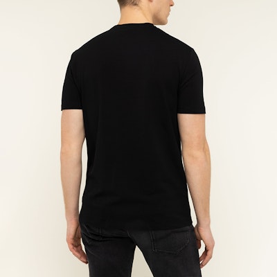 エンポリオアルマーニ 黒 ショートスリーブ Tシャツ クリエイティブレタープリント 3H1TA5-1J0AZ-0999 Details for エンポリオアルマーニ 黒 ショートスリーブ Tシャツ クリエイティブレタープリント 3H1TA5-1J0AZ-0999