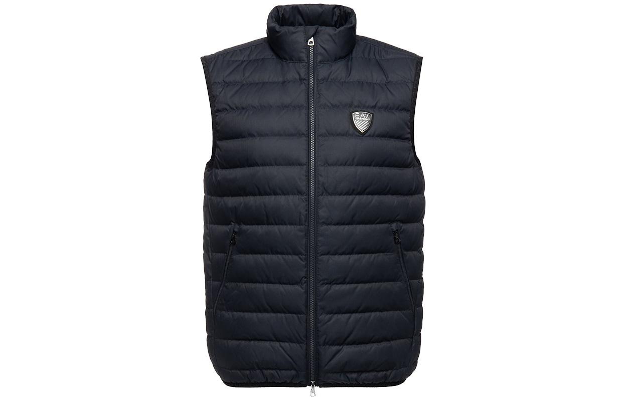 Emporio Armani Black Sleeveless Puffer Jacket with Zipper 6GPQ02-PNT0Z-1578