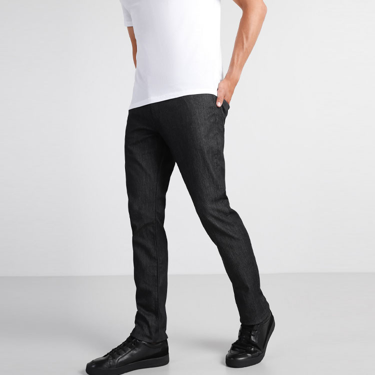 Sizing EMPORIO ARMANI Jeans Hitam Slim Fit Logo & Poket Sisi. 8N1J06-1D85Z-0005