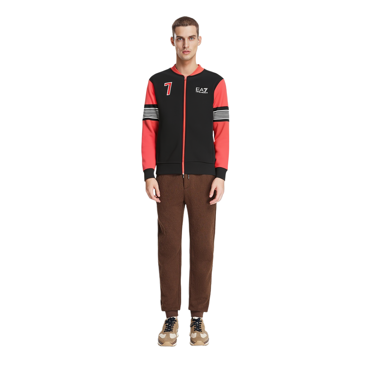 Emporio Armani Black Slim Fit Long-Sleeve Sweatshirt with Logo Design 6RPM57-PJ07Z-1200 圖 4