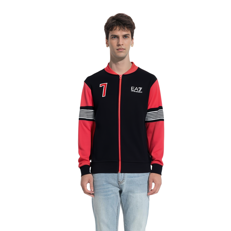 Emporio Armani Black Slim Fit Long-Sleeve Sweatshirt with Logo Design 6RPM57-PJ07Z-1200 圖 5