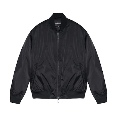 Emporio Armani Black Solid Casual Double Zipper Jacket 6G1B86-1NPKZ-0999