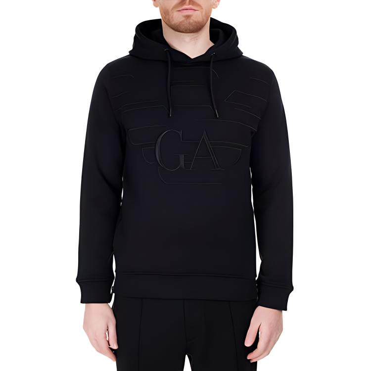 Emporio Armani Black Solid Color Casual Hoodie 6G1MP5-1JJUZ-F023