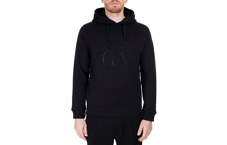Emporio Armani Black Solid Color Casual Hoodie 6G1MP5-1JJUZ-F023 圖 2