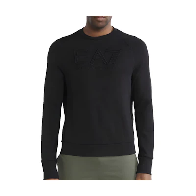 Emporio Armani Black Solid Color Crewneck Slim Fit Sweatshirt 3DUM06-PJTKZ-1200