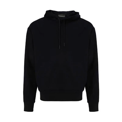 Emporio Armani Black Solid Color Hooded Casual Long-Sleeve Sweatshirt 6K1M73-1NXQZ-0920