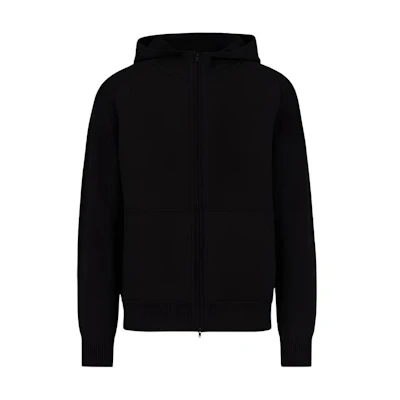 Emporio Armani Black Solid Color Hooded Zip-Up Jacket 6K1BV41-M16Z1-0999