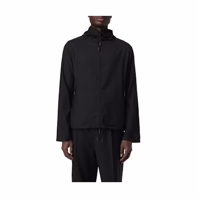 Emporio Armani Black Solid Color Hooded Zip-Up Jacket E31R10-F1233-999