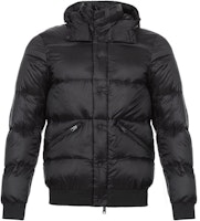 EMPORIO ARMANI Black Solid Color Hooded Zipper Down Jacket 6Z1B84-1NUFZ-0999 EMPORIO ARMANI Black Solid Color Hooded Zipper Down Jacket 6Z1B84-1NUFZ-0999