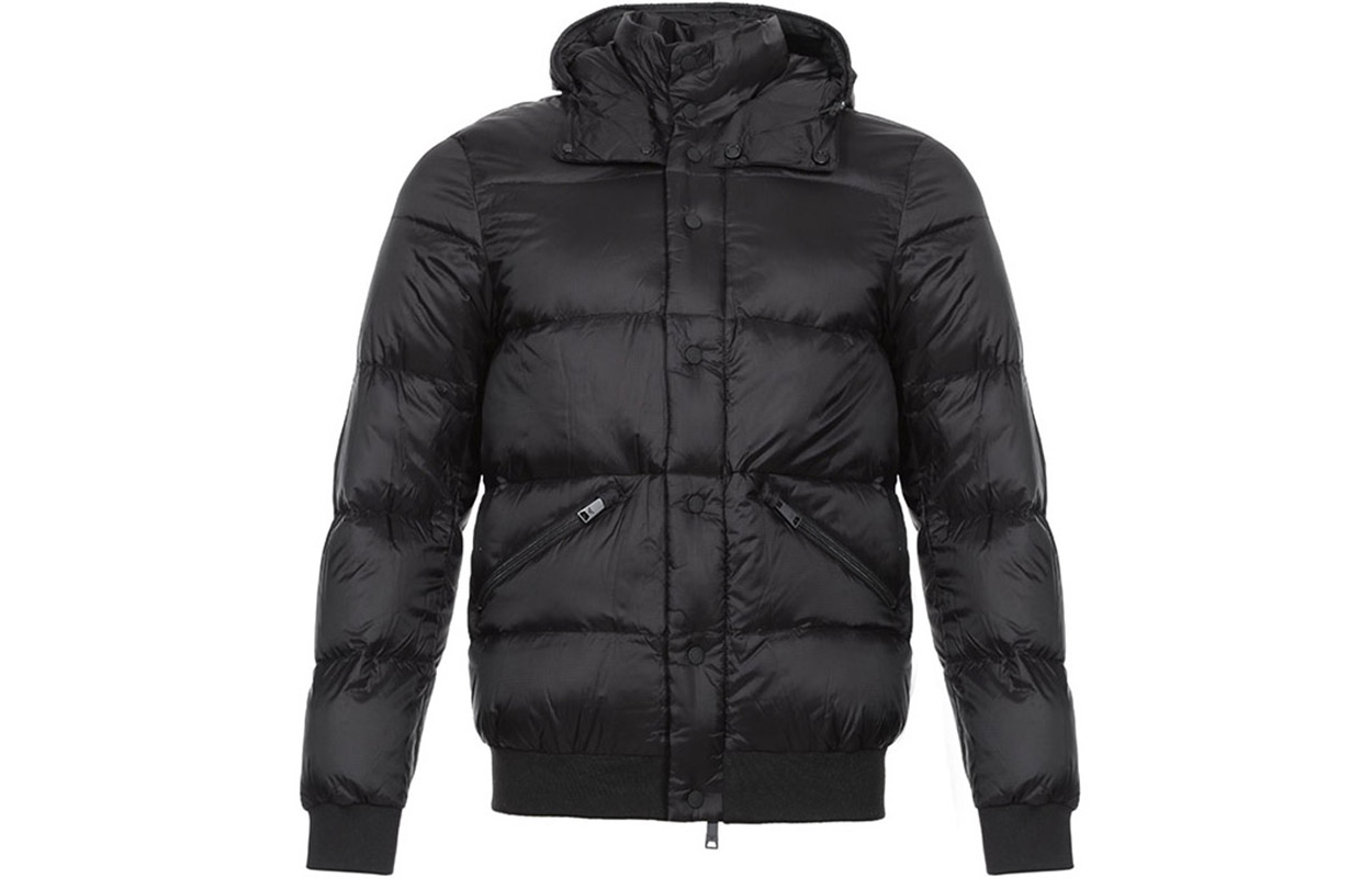 Order Chaqueta Abrigo con Capucha Cremallera Negra EMPORIO ARMANI Color Sólido 6Z1B84-1NUFZ-0999