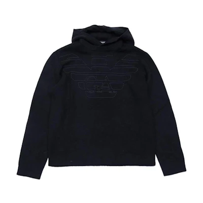 Emporio Armani Black Solid Color Hoodie 6G1MX7-1MNUZ-0999