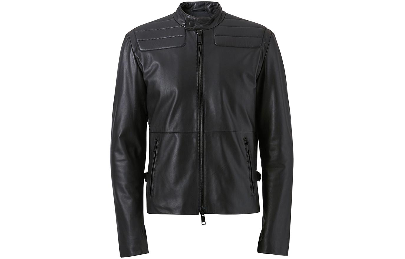 Emporio Armani Black Solid Color Long Sleeve Zipper Jacket 11B50P-115P0-0999