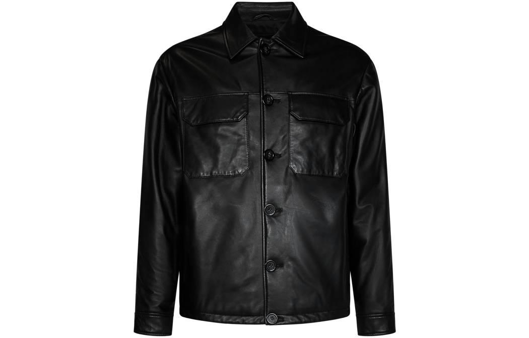 Emporio Armani Black Solid Color Single-Breasted Long-Sleeve Jacket H41R80-E1P80-0999