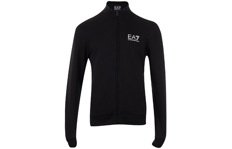 Emporio Armani Black Solid Color Zip-Up Sports Jacket Sweater 6ZPM55-PJ07Z-1200