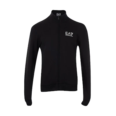 Emporio Armani Black Solid Color Zip-Up Sports Jacket Sweater 6ZPM55-PJ07Z-1200