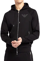 Lookbook Emporio Armani 黑色純色長袖拉鍊運動衫 3G1M91-1JSQZ-0999