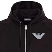 Purchase Emporio Armani 黑色純色長袖拉鍊運動衫 3G1M91-1JSQZ-0999