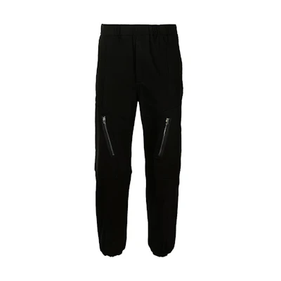 Emporio Armani Black Solid Elastic Casual Tapered Pants. 3K1PN9-1NJ5Z-0999