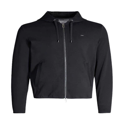 Emporio Armani Black Solid Hoodie Zip-Up Casual Jacket 8N1BN2-JBTZ-0999