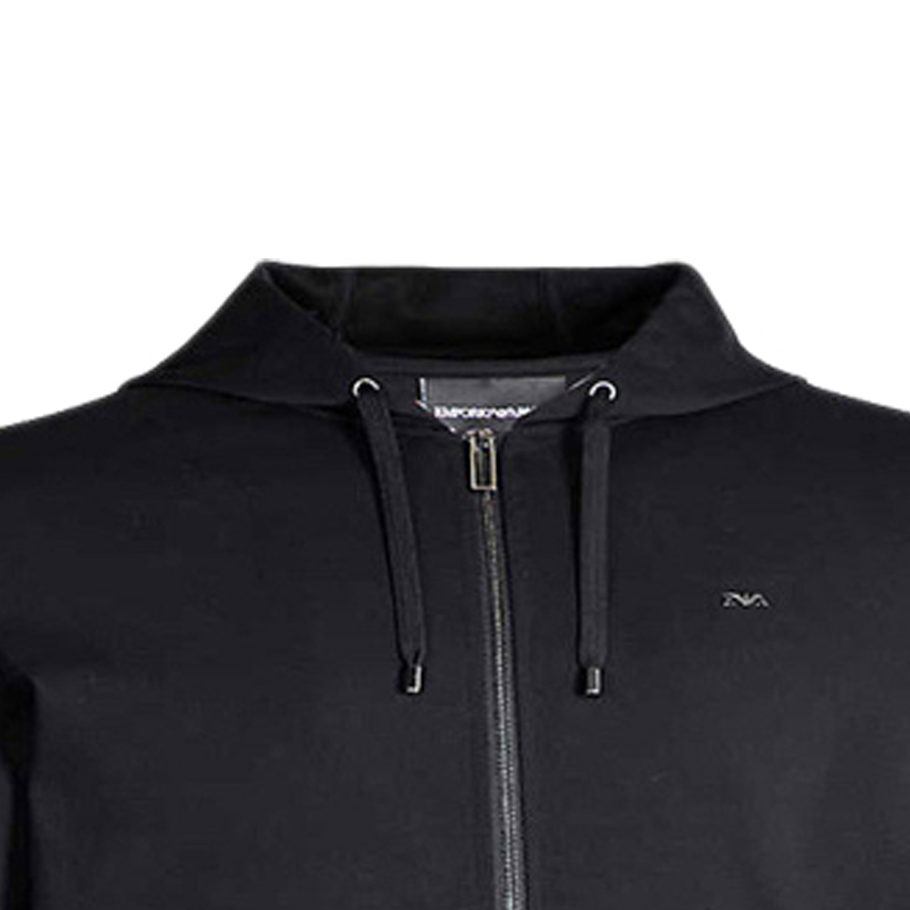 Emporio Armani Black Solid Hoodie Zip-Up Casual Jacket 8N1BN2-JBTZ-0999 圖 5
