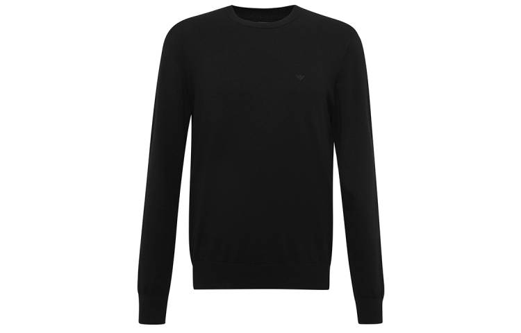 Emporio Armani Black Solid Knit Pullover Sweater 8N1MA-11MPQ-Z999