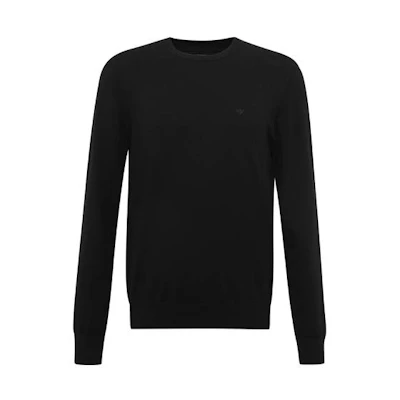 Emporio Armani Black Solid Knit Pullover Sweater 8N1MA-11MPQ-Z999