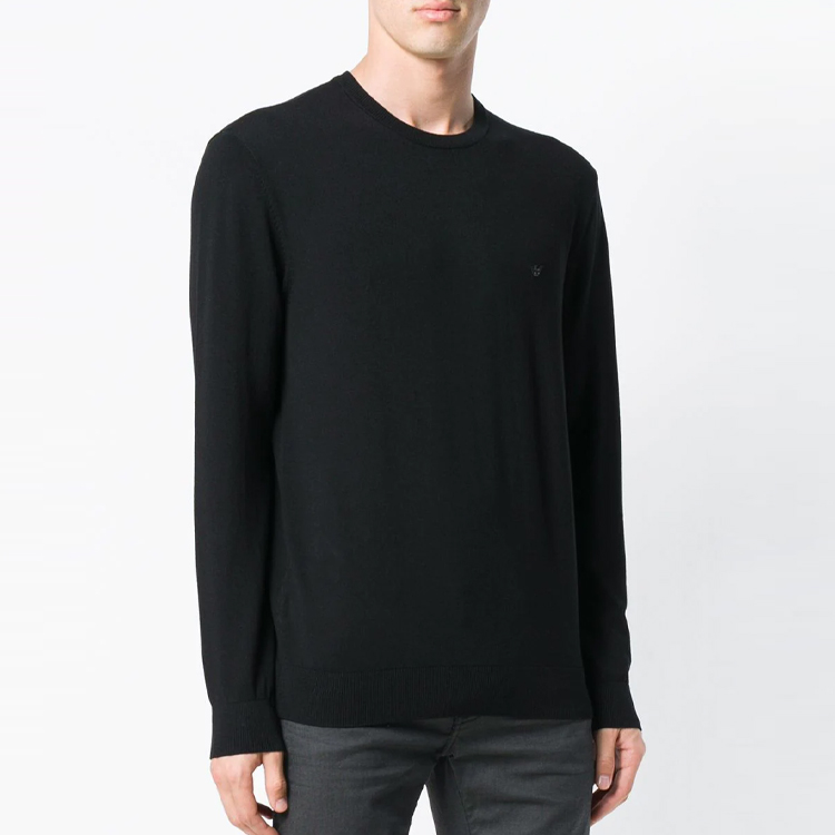 Emporio Armani Black Solid Knit Pullover Sweater 8N1MA-11MPQ-Z999 圖 5