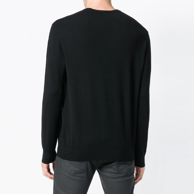 Emporio Armani Black Solid Knit Pullover Sweater 8N1MA-11MPQ-Z999 圖 6