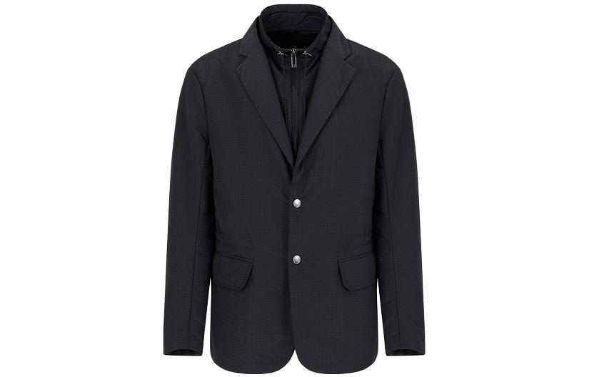 Emporio Armani Black Solid Single-Breasted Long-Sleeve Jacket 3D1GF3-1NJUZ-10999