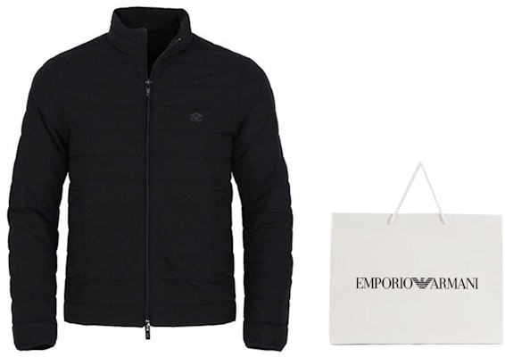 エンポリオアルマーニ ブラック スタンドカラー付きダウンジップアップジャケット 8N1BQ2-1NLRZ-999 Shop エンポリオアルマーニ ブラック スタンドカラー付きダウンジップアップジャケット 8N1BQ2-1NLRZ-999
