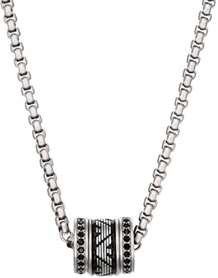 Emporio Armani Black Stainless Steel Beaded Pendant Necklace for Men. EGS2977040 Order Emporio Armani Black Stainless Steel Beaded Pendant Necklace for Men. EGS2977040