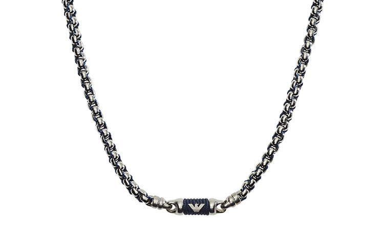 Emporio Armani Black Stainless Steel Necklace - Stylish & Versatile. EGS2605040 Mens Item