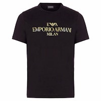 Emporio Armani Black T-Shirt with Gold Logo 3G1TM4-1JHRZ-0999 Emporio Armani Black T-Shirt with Gold Logo 3G1TM4-1JHRZ-0999