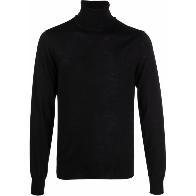 EMPORIO ARMANI Black Turtleneck Knitted Pullover Sweater FW21. 8N1M43-1M67Z-0999