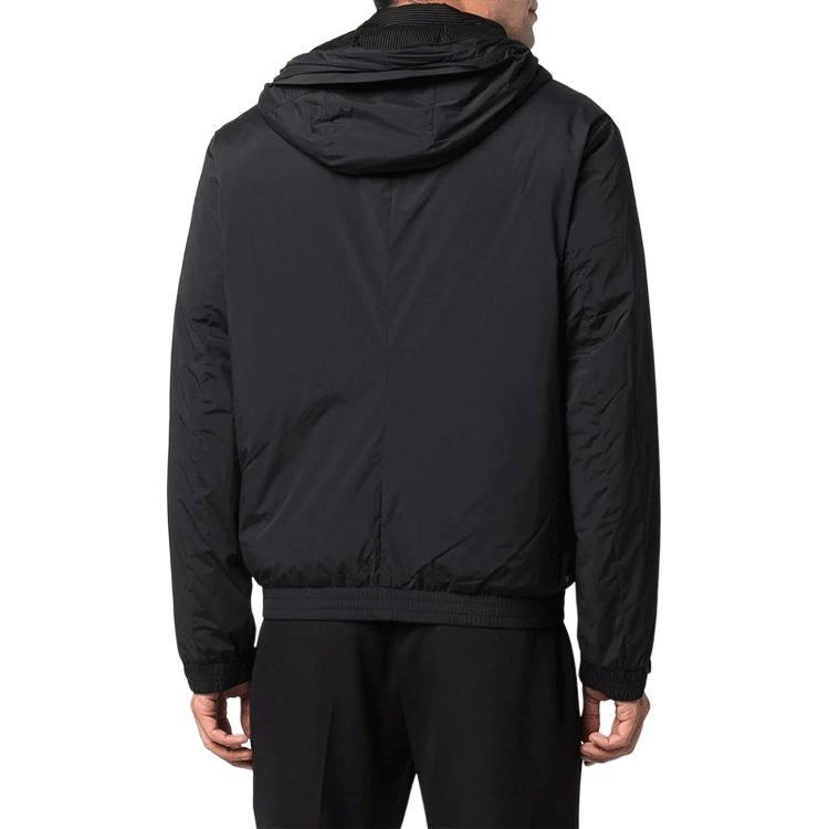 Emporio Armani Black Zip-Up Hooded Casual Jacket Long Sleeve 6K1BC6-1NQKZ-0999 圖 4