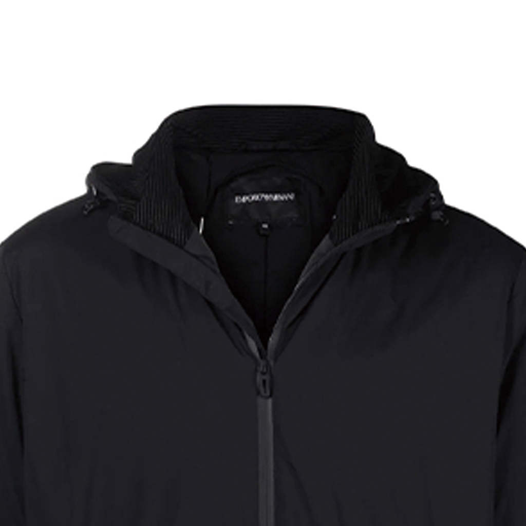 Emporio Armani Black Zip-Up Hooded Casual Jacket Long Sleeve 6K1BC6-1NQKZ-0999 圖 7