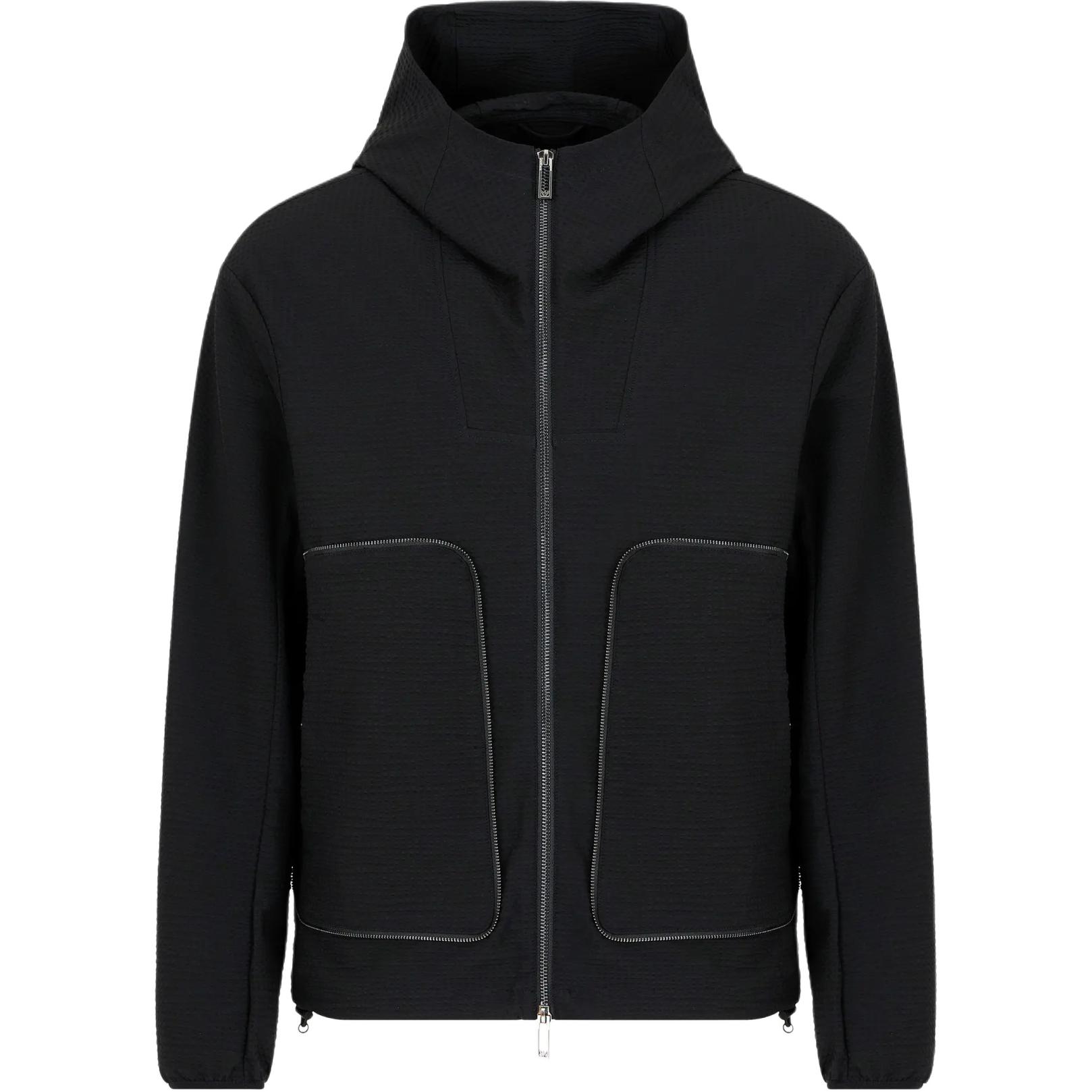 Emporio Armani Black Zip-Up Hoodie Jacket FW24 6D1B61-1NSCZ-0999 圖 2