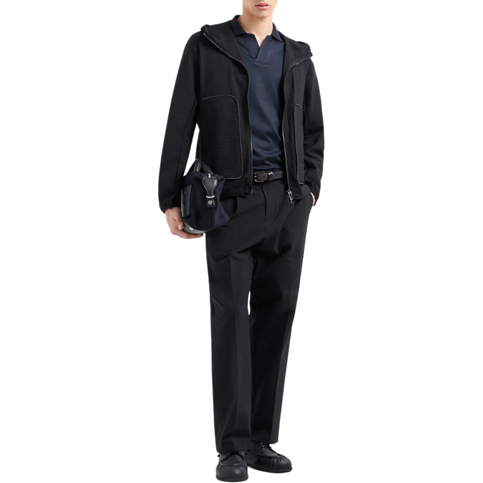 Emporio Armani Black Zip-Up Hoodie Jacket FW24 6D1B61-1NSCZ-0999 圖 3