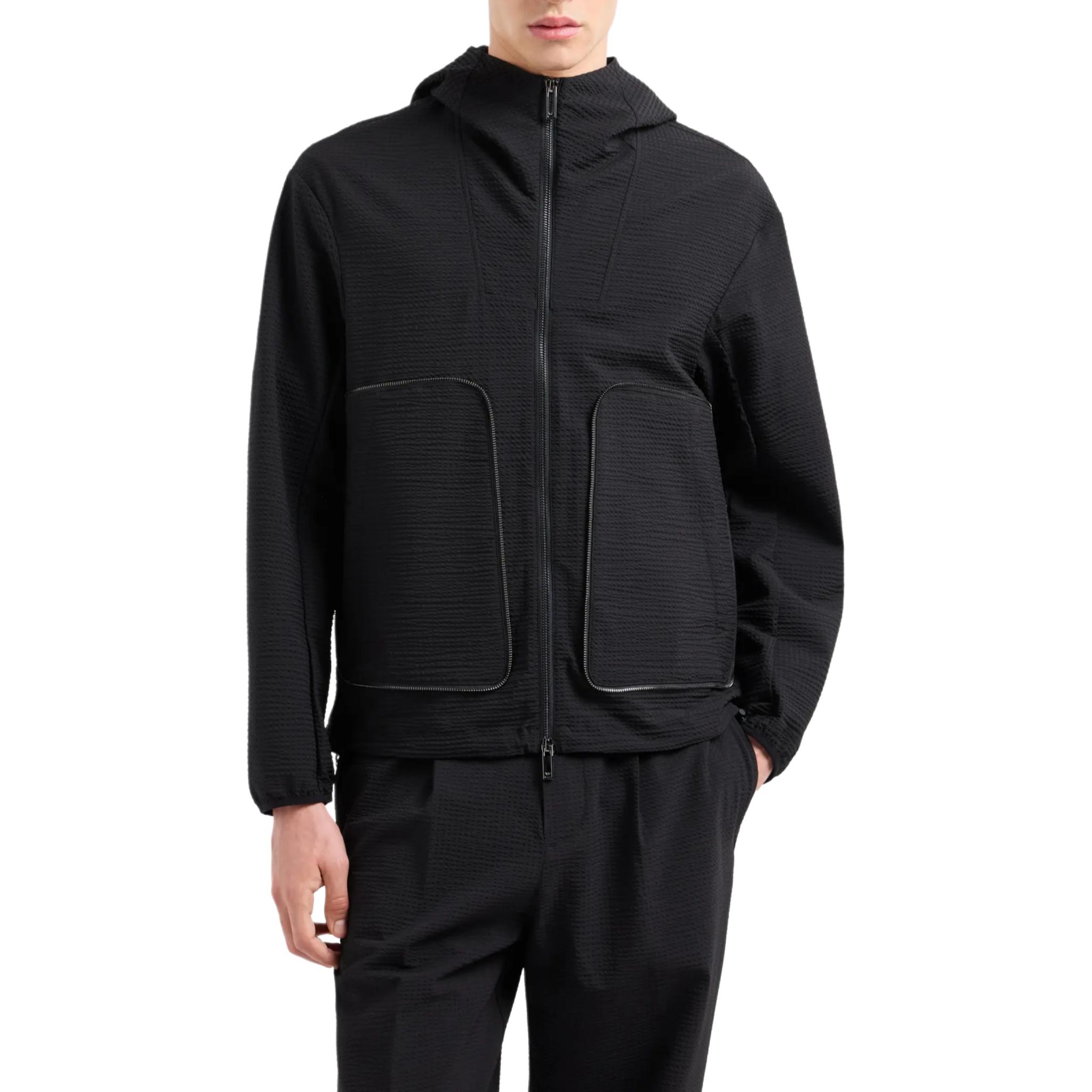 Emporio Armani Black Zip-Up Hoodie Jacket FW24 6D1B61-1NSCZ-0999 圖 4