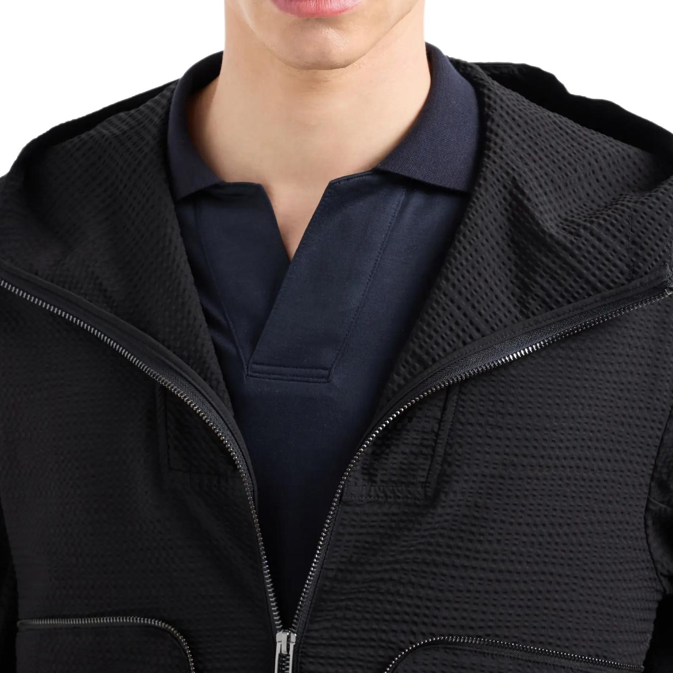 Emporio Armani Black Zip-Up Hoodie Jacket FW24 6D1B61-1NSCZ-0999 圖 6