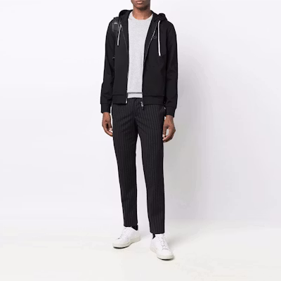 Emporio Armani Black Zip-Up Hoodie Jacket with Logo Patch 8N1MG0-1JBTZ-BLACK Lookbook Emporio Armani Black Zip-Up Hoodie Jacket with Logo Patch 8N1MG0-1JBTZ-BLACK